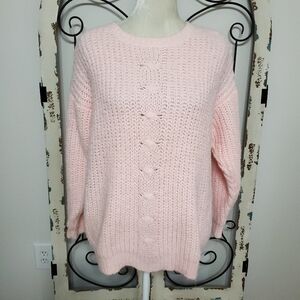 Chunky soft pink sweater medium